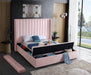 Kiki Pink Velvet King Bed (3 Boxes) - Furniture Stars (Chicago, IL)