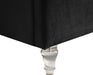 Kira Black Velvet Queen Bed - Furniture Stars (Chicago, IL)
