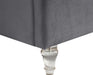 Kira Grey Velvet Queen Bed - Furniture Stars (Chicago, IL)