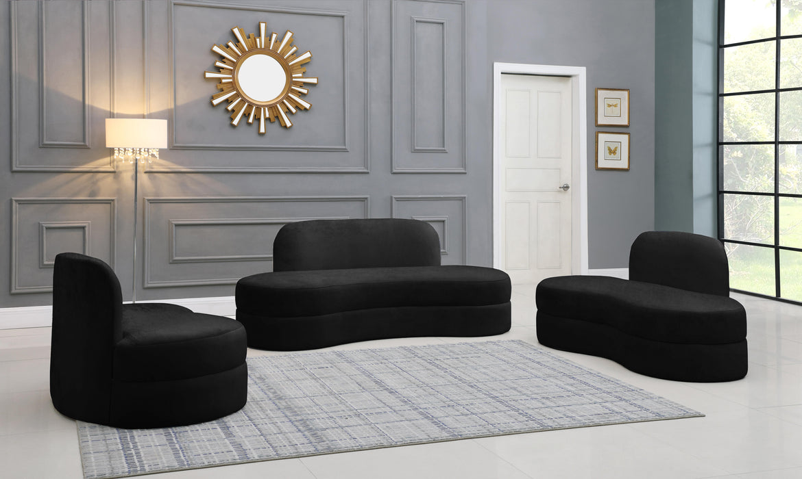 Mitzy Black Velvet Sofa - Furniture Stars (Chicago, IL)
