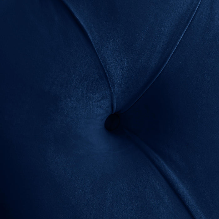 Kira Navy Velvet Queen Bed - Furniture Stars (Chicago, IL)