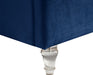 Kira Navy Velvet Queen Bed - Furniture Stars (Chicago, IL)