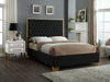 Lana Black Velvet Queen Bed - Furniture Stars (Chicago, IL)