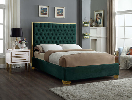 Lana Green Velvet Queen Bed - Furniture Stars (Chicago, IL)