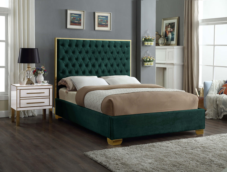 Lana Green Velvet Queen Bed - Furniture Stars (Chicago, IL)