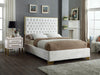 Lana White Velvet Queen Bed - Furniture Stars (Chicago, IL)