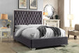 Lexi Grey Velvet King Bed - Furniture Stars (Chicago, IL)