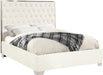 Lexi White Velvet Queen Bed - Furniture Stars (Chicago, IL)