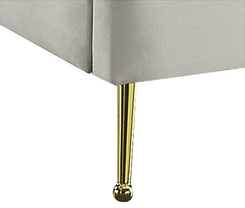 Lily Cream Velvet King Bed - Furniture Stars (Chicago, IL)