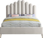 Lily Cream Velvet Queen Bed - Furniture Stars (Chicago, IL)