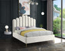 Lily Cream Velvet Queen Bed - Furniture Stars (Chicago, IL)