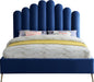 Lily Navy Velvet King Bed - Furniture Stars (Chicago, IL)