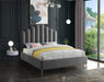 Lily Grey Velvet Queen Bed - Furniture Stars (Chicago, IL)