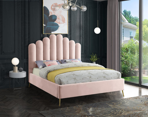 Lily Pink Velvet King Bed - Furniture Stars (Chicago, IL)