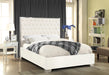 Lexi White Velvet Queen Bed - Furniture Stars (Chicago, IL)