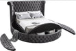 Luxus Grey Velvet Queen Bed (3 Boxes) - Furniture Stars (Chicago, IL)