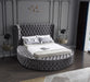 Luxus Grey Velvet Queen Bed (3 Boxes) - Furniture Stars (Chicago, IL)