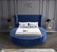 Luxus Navy Velvet Queen Bed (3 Boxes) - Furniture Stars (Chicago, IL)