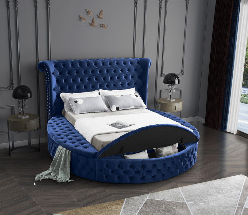 Luxus Navy Velvet King Bed (3 Boxes)