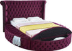 Luxus Purple Velvet Queen Bed - Furniture Stars (Chicago, IL)