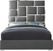 Milan Grey Faux Leather Queen Bed - Furniture Stars (Chicago, IL)