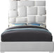 Milan White Faux Leather Queen Bed - Furniture Stars (Chicago, IL)