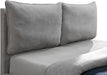 Misha Light Grey Polyester Fabric King Bed (3 Boxes) - Furniture Stars (Chicago, IL)