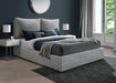Misha Light Grey Polyester Fabric King Bed (3 Boxes) - Furniture Stars (Chicago, IL)