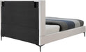 Nadia Cream Velvet Queen Bed - Furniture Stars (Chicago, IL)