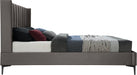 Nadia Grey Velvet Queen Bed - Furniture Stars (Chicago, IL)