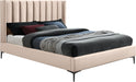 Nadia Pink Velvet Queen Bed - Furniture Stars (Chicago, IL)