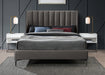 Nadia Grey Velvet Queen Bed - Furniture Stars (Chicago, IL)