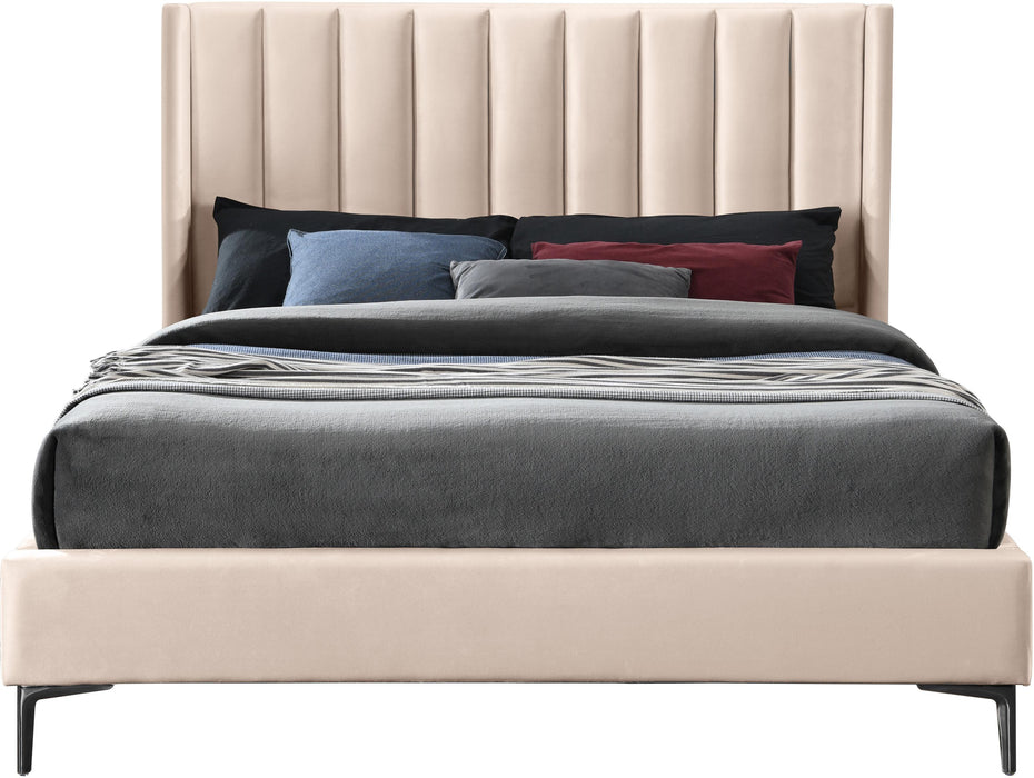 Nadia Pink Velvet Queen Bed - Furniture Stars (Chicago, IL)