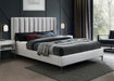 Nadia Cream Velvet Queen Bed - Furniture Stars (Chicago, IL)
