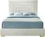 Nora Cream Velvet Queen Bed - Furniture Stars (Chicago, IL)