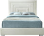 Nora Cream Velvet Queen Bed - Furniture Stars (Chicago, IL)