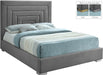 Nora Grey Velvet Queen Bed - Furniture Stars (Chicago, IL)
