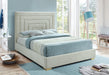 Nora Cream Velvet Queen Bed - Furniture Stars (Chicago, IL)