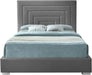 Nora Grey Velvet Queen Bed - Furniture Stars (Chicago, IL)