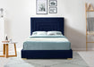Nora Navy Velvet King Bed - Furniture Stars (Chicago, IL)