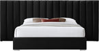 Pablo Black Velvet Queen Bed - Furniture Stars (Chicago, IL)