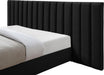 Pablo Black Velvet Queen Bed - Furniture Stars (Chicago, IL)