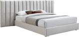 Pablo Cream Velvet Queen Bed - Furniture Stars (Chicago, IL)