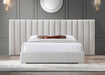 Pablo Cream Velvet Queen Bed - Furniture Stars (Chicago, IL)