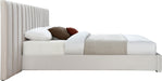 Pablo Cream Velvet Queen Bed - Furniture Stars (Chicago, IL)