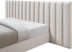 Pablo Cream Velvet Queen Bed - Furniture Stars (Chicago, IL)