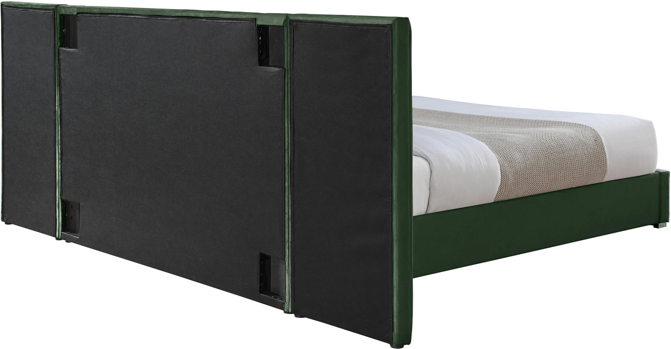 Pablo Green Velvet Queen Bed - Furniture Stars (Chicago, IL)