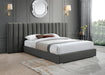 Pablo Grey Velvet Queen Bed - Furniture Stars (Chicago, IL)