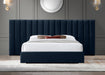 Pablo Navy Velvet Queen Bed - Furniture Stars (Chicago, IL)