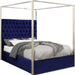 Porter Navy Velvet Queen Bed - Furniture Stars (Chicago, IL)
